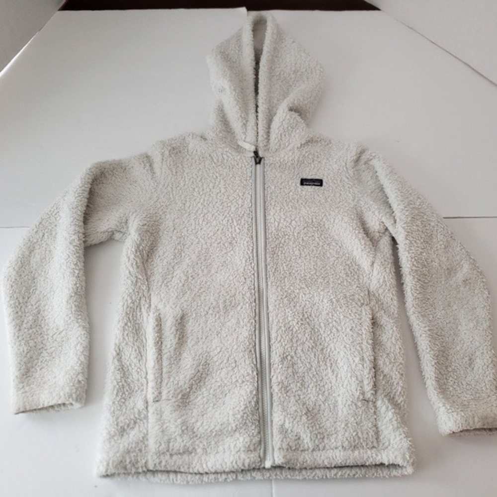 Patagonia White Girls Fleece Jacket Size XL